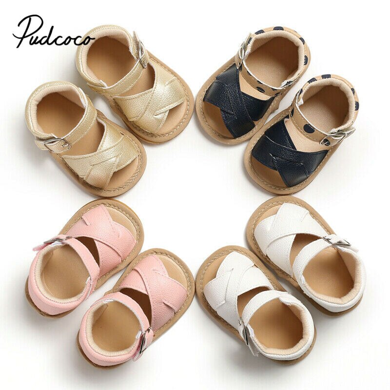 Pudcoco piger børn børn sandaler barn prinsesse strand afslappet gåture sommer cool åndbare sandaler sko 11-13cm 4 farver