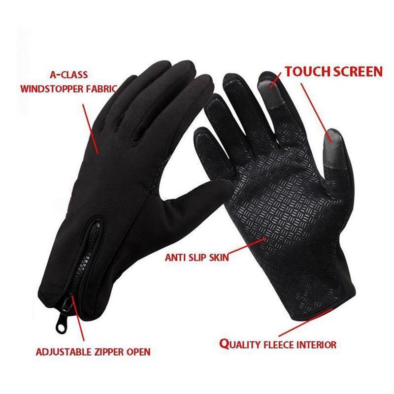 Lente Winter Waterdichte Touch Screen Plus Fluwelen Rijden Warme Handschoenen Winddicht Mode Outdoor Antislip Ski Handschoenen