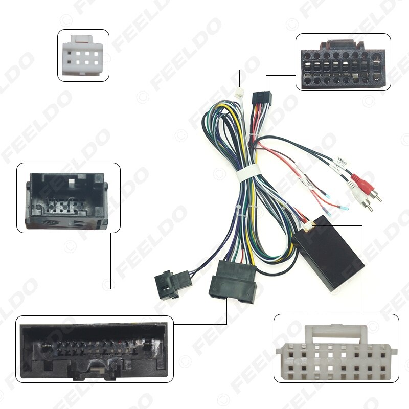 LEEWA Car 16pin Android Wiring Harness With Canbus Box For Mazda BT-50 Aftermarket Stereo Installation Wire Adapter #CA6601