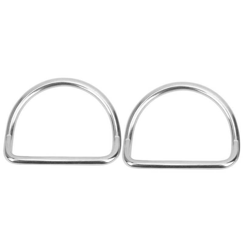 2Pcs Stainless Steel Scuba Diving Weight Belt Slide Keeper D Ring Webbing Harness Belt Retainer Stopper Diving BCD Accessories: Type 1