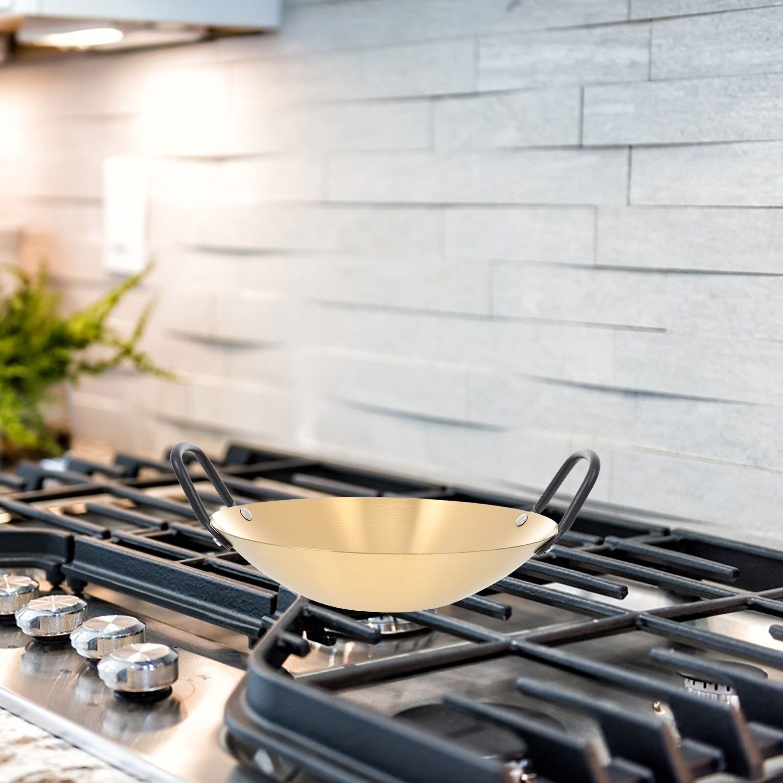 Korean Style Stainless Steel Dry Pot Non-stick Cooking Pot Kitchen Cooking Utensil