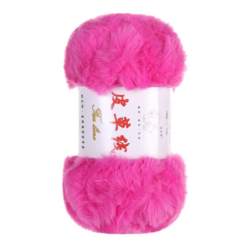 1Pc 100g Super Chunky Bont Garen voor hand breien pluizig zacht warm Gehaakte lijn om trui jas Sjaal Hoed lange pluche draden: WHITE