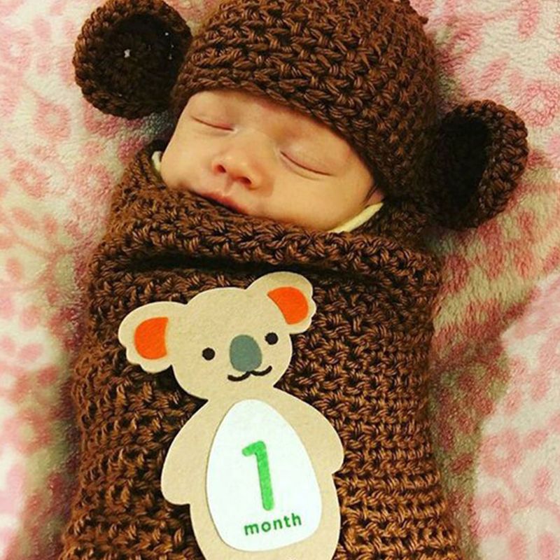 1-12 maanden Baby Maandelijkse Milestone Sticker Baby Fotografie Props Foto Stickers