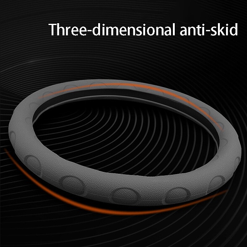 universell silikagel-rattdeksel til bil anti-skli sklisikkert slitesterk 38cm/15 tommers rattdeksel