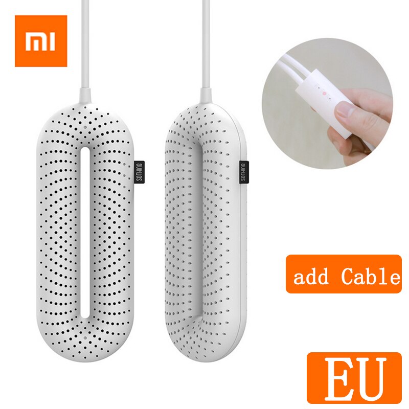 Xiaomi Sothing Zero-One Household Shoes Dryer Portable Electric Sterilization Shoe UV Constant Temperature Drying Deodorization: White Add Cable EU