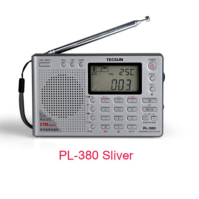 Tecsun PL-380 PL380 Volle Band Radio Digitale Demodulation Stereo PLL Tragbare Radio FM/LW/SW/MW DSP empfänger Internet Radio: Splitter