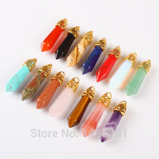Caldo!!!!! Mix-Quarzo Pietra Corniola Blu Sand Opal Onyx Hexagon Sfaccettato Del Branello Del Pendente 1 PZ