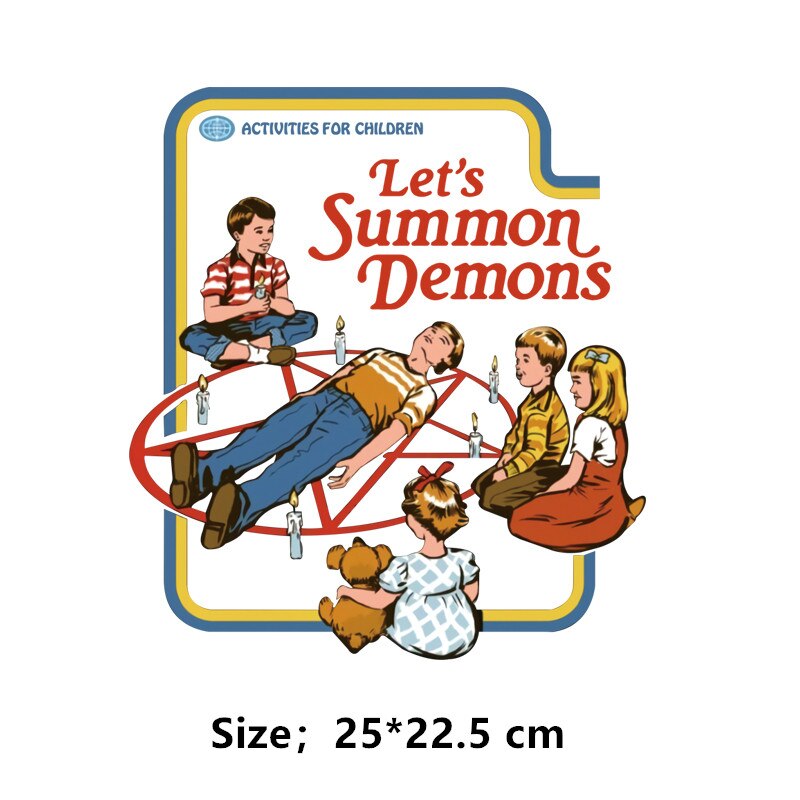 Laten Roepen Demonen Patches Diy Voor T-shirt Sweatshirt Transfer Sticker Geschikt Voor Huishoudelijke Strijkijzers