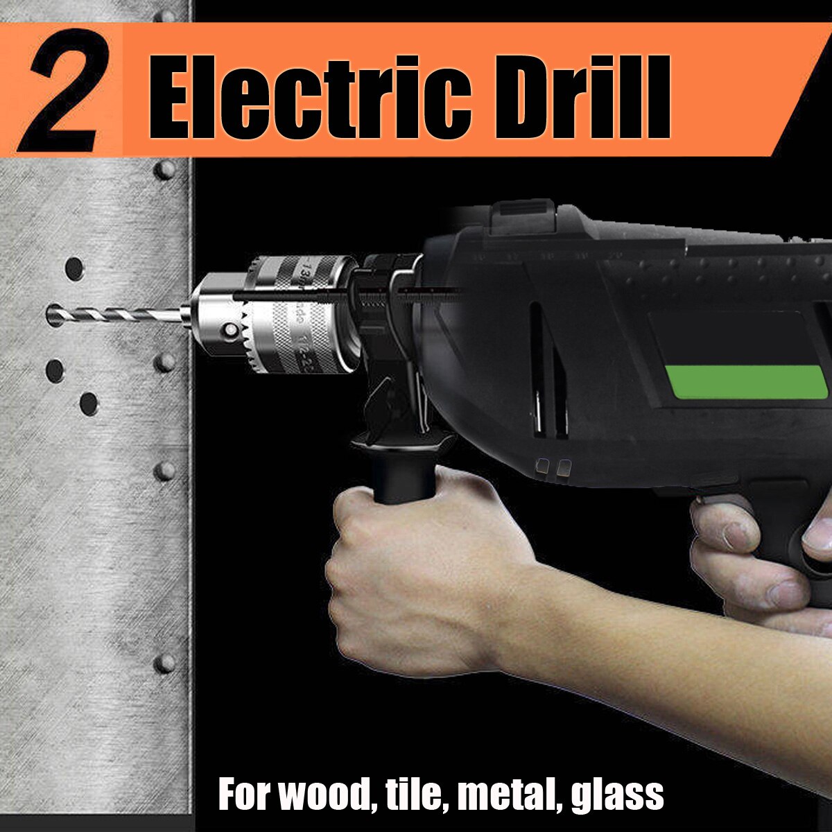 Doersupp 980W Multifunction Electric Impact Drill Screwdriver Angle Grinder Polisher Cutting Machine Electric Hammer 220V