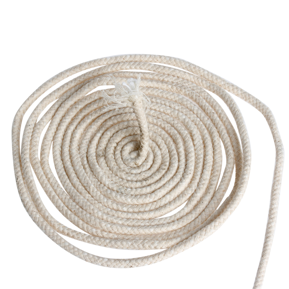 Vela trançada do núcleo do algodão de 10 m (33 pés) que faz o pavio para as lâmpadas 4mm do óleo ou do querosene