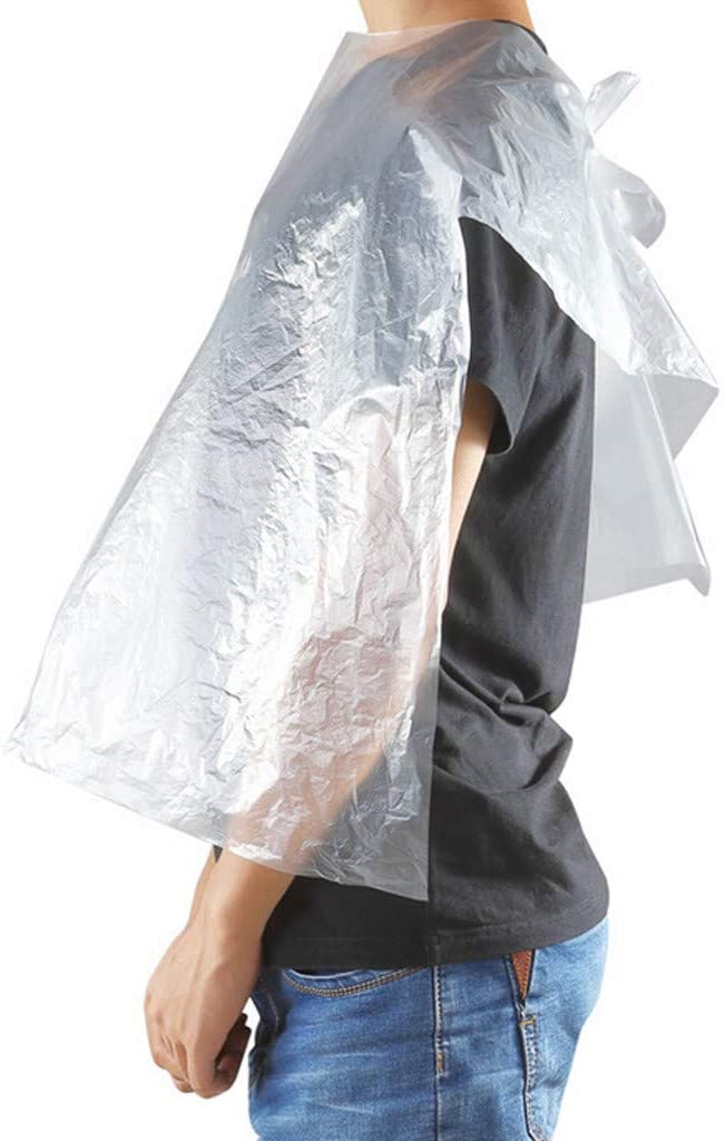 100 Stuks Wegwerp Kappers Sjaal Perm Geverfd Haar Transparante Wegwerp Sjaal Waterdicht Membraan Doek