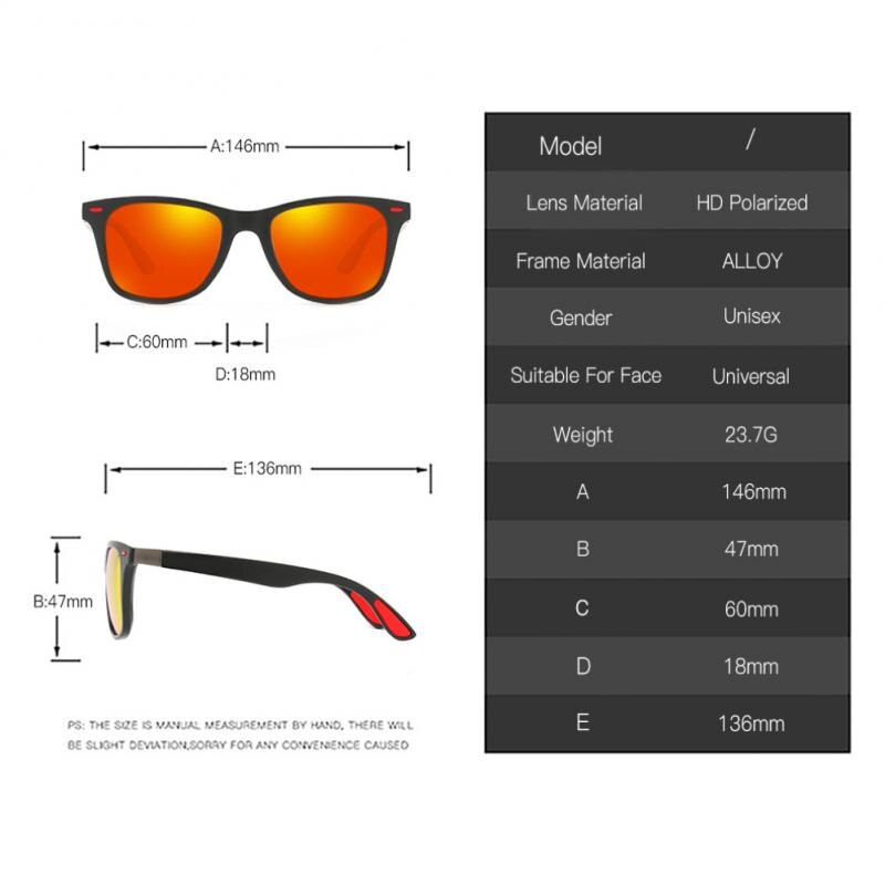 Gafas De Sol polarizadas para hombre y mujer, lentes De Sol polarizadas con montura cuadrada para conducción, UV400, 2022