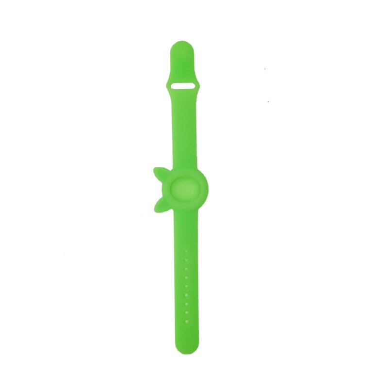 Voor Apple Airtags Kinderen Pols Bandjes Siliconen Case Air Tag Accessoires Protector Tracker Beschermhoes Voor Airtag Horlogeband: Green  New