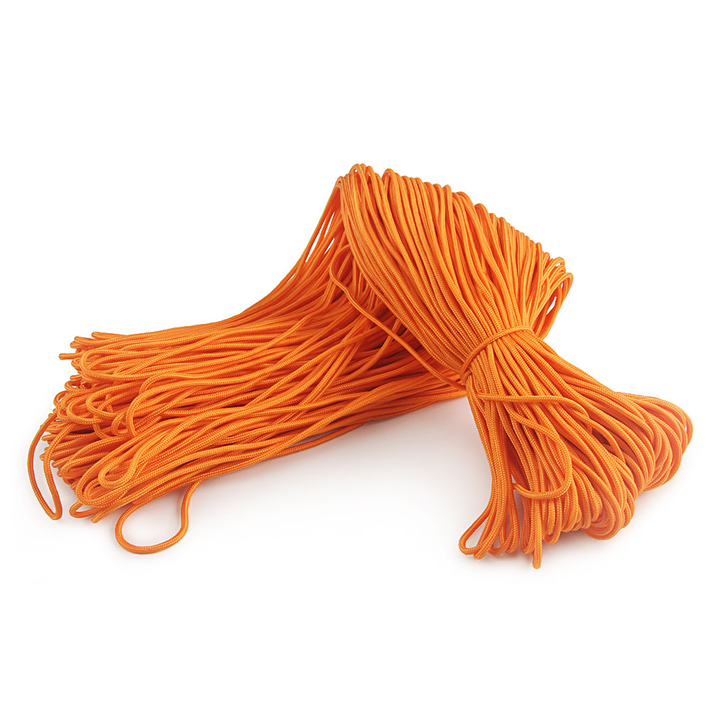 Paracord-cuerda trenzada para paraguas Paracord, brazalete de cordón trenzado de 2mm para acampada, 100m: Negro