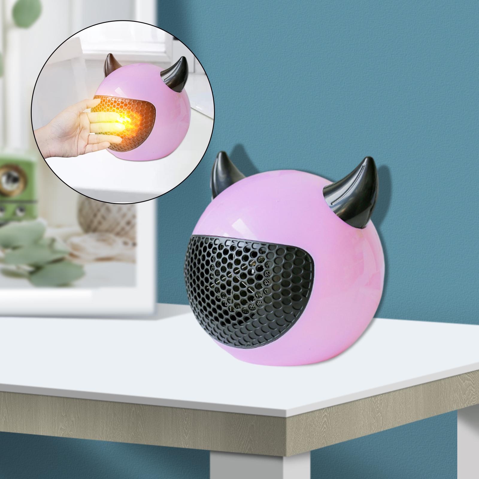 Portable Desktop Heater Space Heater Fast Heating Overheat Protection Low Noise Warmer Mini Radiator for Home Nursery Winter: Pink