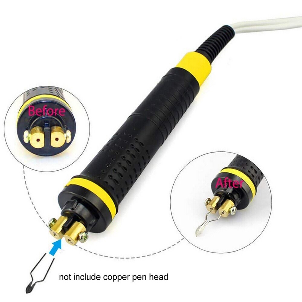 60W AC 220V Holz Brennen Lötkolben Handwerk Werkzeuge Brandmalerei Stift Professionelle Carving Brandmalerei Maschine Bausatz einstellen EU Adapter: JP158002