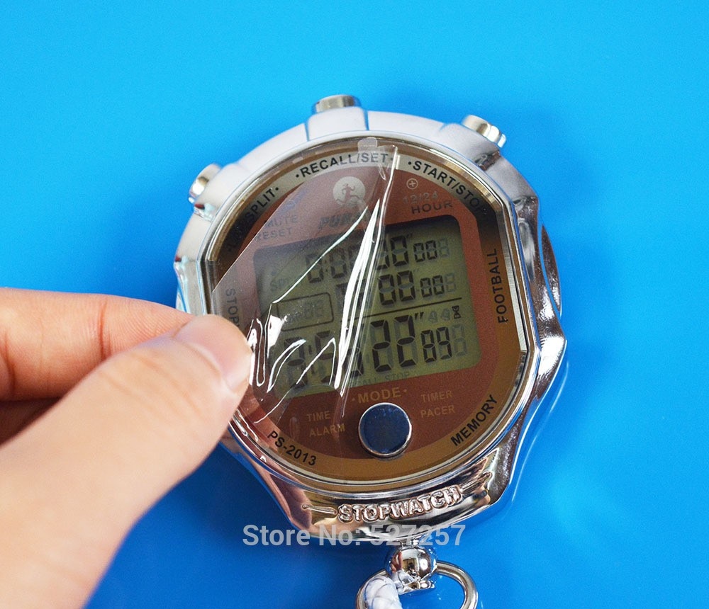 Digitale Metall Stoppuhr 1/1000 Zweite FußBall Sport Chronograph Zähler Countdown-Timer Große Anzeige Metronom Alarm Uhr