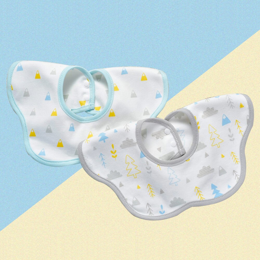 Insular Cartoon Print Baby Slabbetjes 360 Graden Draaibare Bandana Bib Waterdicht Eenvoudig Te Reinigen Speeksel Handdoeken Baby Kant Burp Doek: Forest