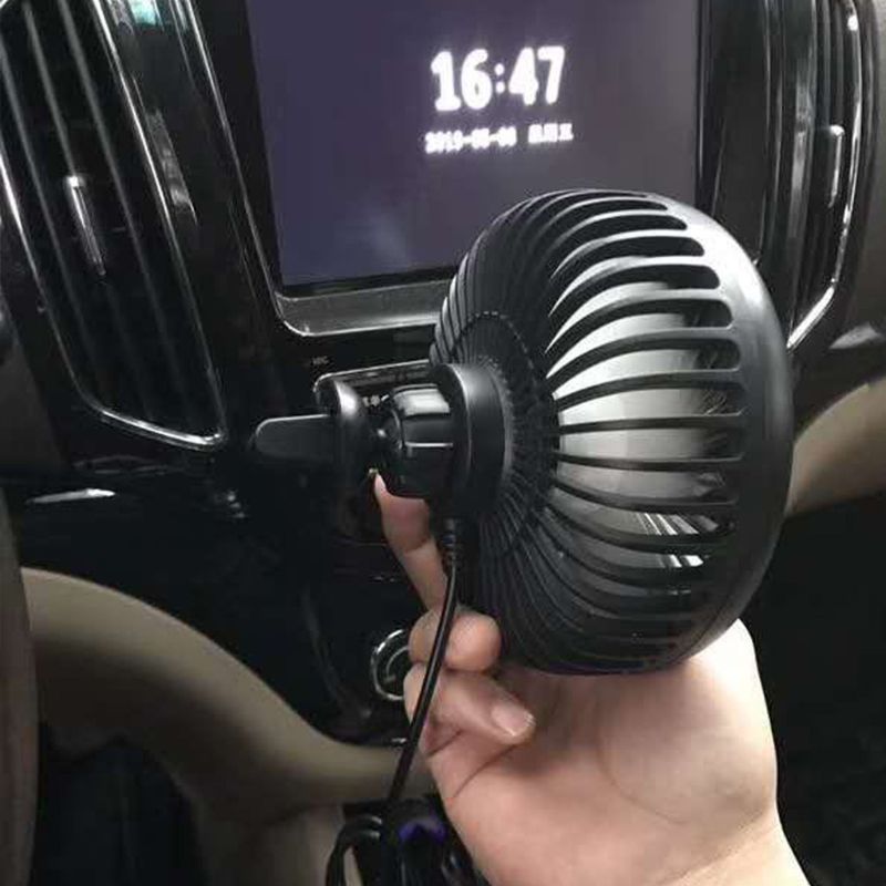 Universel universel 5V 360 degrés Rotation Angle réglable voiture évent ventilateur USB 3 vitesses ventilateur électrique ventilateur de refroidissement avec ON