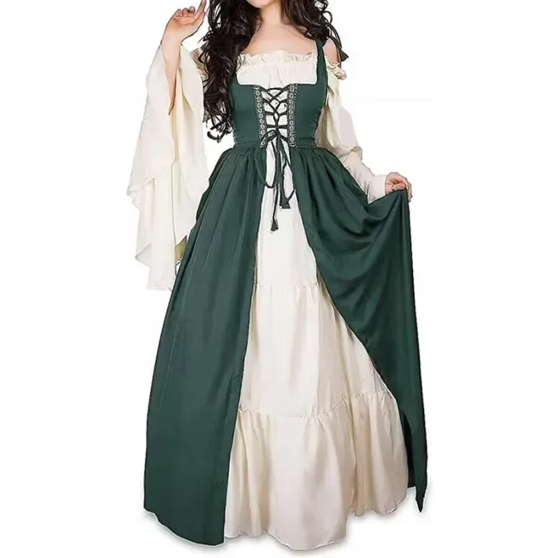 Robe de Barrage de Jeux de la Renaissance Meddiévale Européenne pour Femme, Costume di Halloween, 303