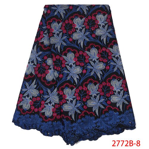 Swiss Voile Laces Nigerian Lace Fabric African Kano Cotton Lace for Women KS2772B-1: Picture 8