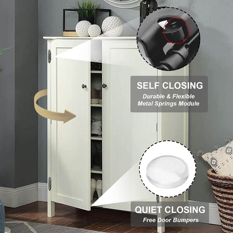 20Pcs Zwarte Kast Scharnieren Zelfsluitende Scharnieren Voor Keukenkast Meubels Deuren, Kast Deur Scharnieren Met Schroeven