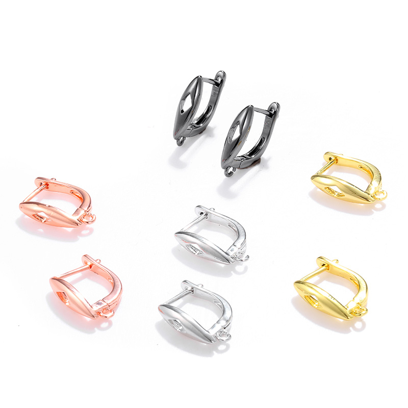 popular DIY Earrings Clasps Hooks for Woman Handmade Jewelry Making Accessories Hollow Earrings Hooks