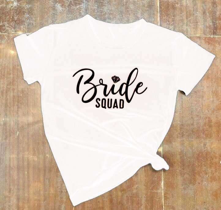 Cotton Tee Aesthetic Graphic Shirts Bride Diamond Letter Printed T-Shirt Bride Diamond Squad Coupled Tops Feminist