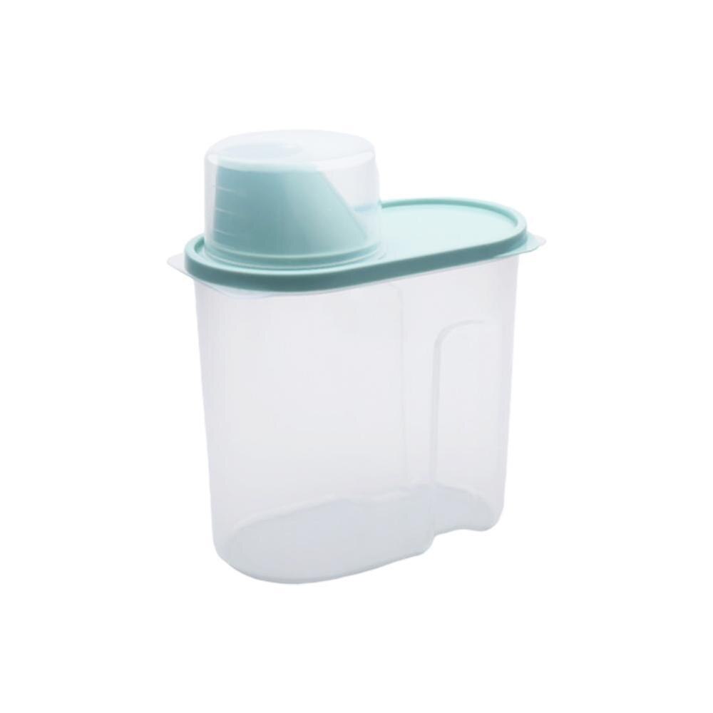 Boîte de stockage de nourriture de PP ensemble de récipient clair en plastique avec verser des couvercles bouteilles de Grains pots de stockage de réservoir cuisine séchée 1.9L-2.5L D4E7: BLUE 1.9L