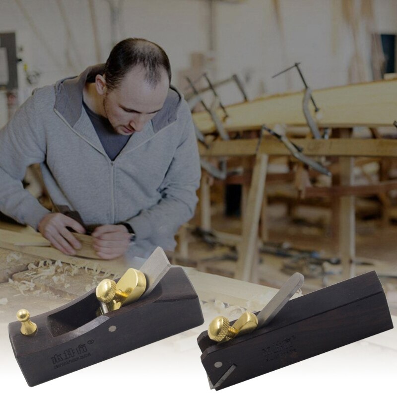 DIY Mini Hand Planes Carpentry Ebony Joinery Woodworking Tools Smooth Planer Cutting Edge Sharpening
