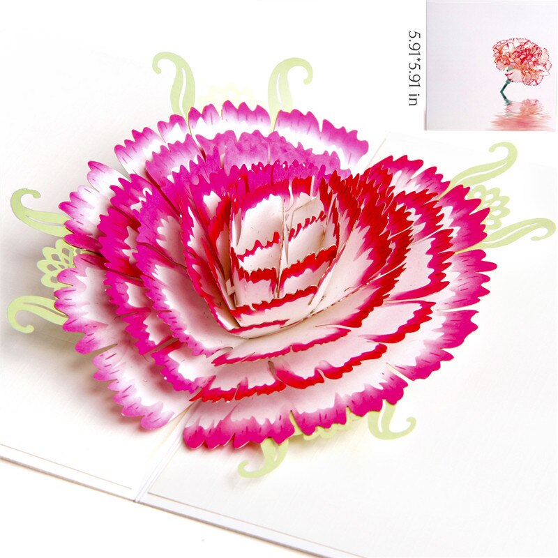 3d pop up-kort tulipaner blomster lykønskningskort til mors dag fødselsdag valentinsdag