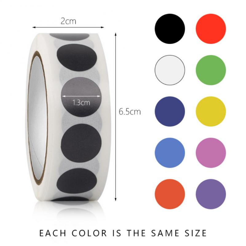 1000Pcs/Roll Chroma Labels Stickers Color Code Dot Labels Stickers 1 Inch Round Red, ,Yellow,Blue,Pink,Stationery Stickers