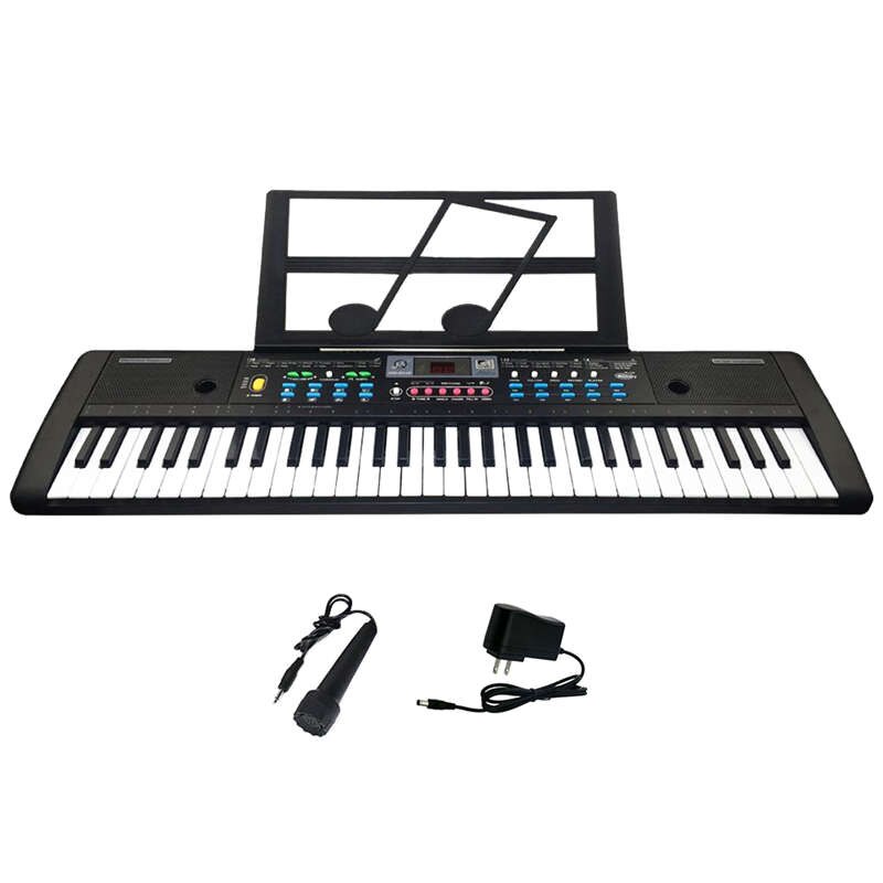 61 Keys Digital Electronic Keyboard And Microphone Electric Led Music,Us Plus