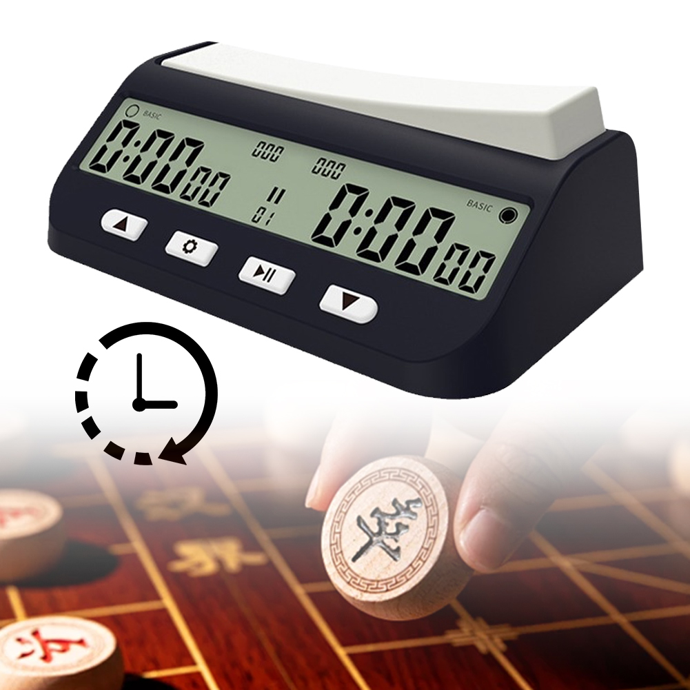 Chess Clock Count Up Down Timer Multipurpose Digital Watch Portable Board Game Timer Clock for International Chess