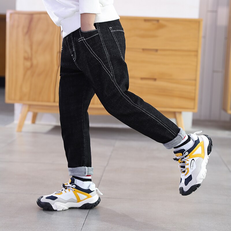 IENENS enfants jean enfant Denim vêtements pantalon vêtements Fit 4-13 ans taille élastique pantalon enfants garçon pantalon