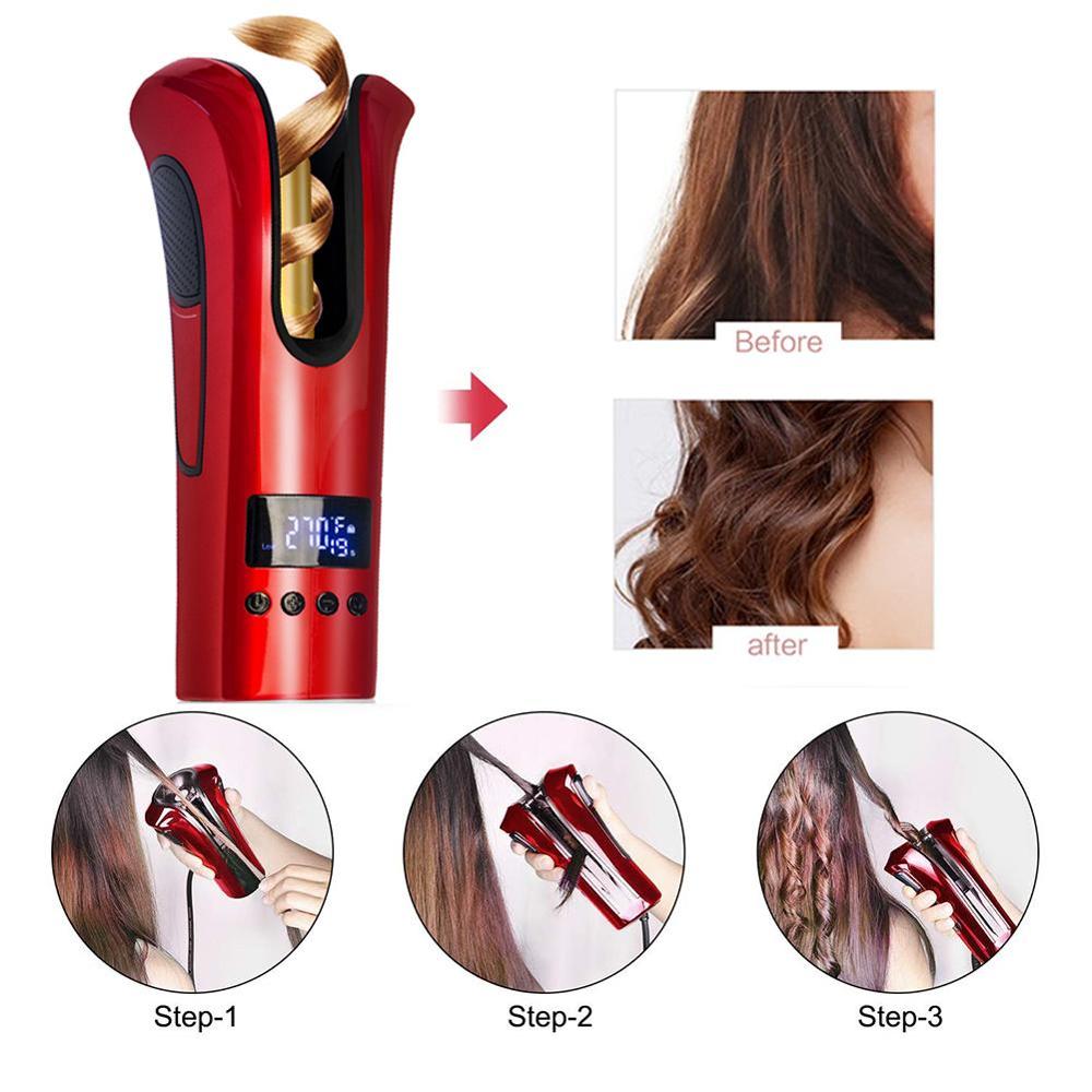 Cheveux professionnels Air Spin Curl 1 pouce en céramique rotatif électrique Air Spin bigoudis fers à friser automatiques
