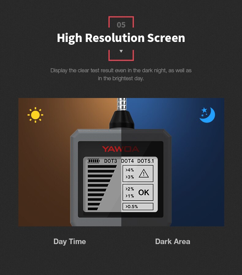 EDIAG Brake Fluid Tester automotive engine scan car oil test tool BF100&BF200 Support DOT3/4/5.1 pk DY23B