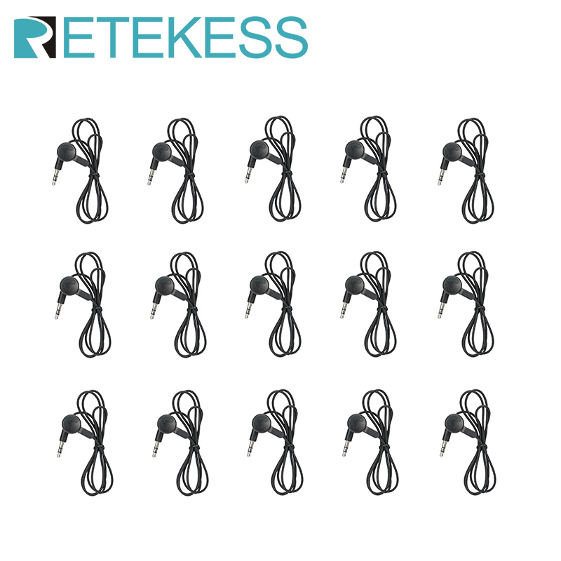 Retekess Tt019 Hoofdtelefoon 3.5Mm Eenoor Wegwerp Oortelefoon Voor Draadloos Gids Systeem T131/Tt122/Tt109/Tt110 Ontvanger