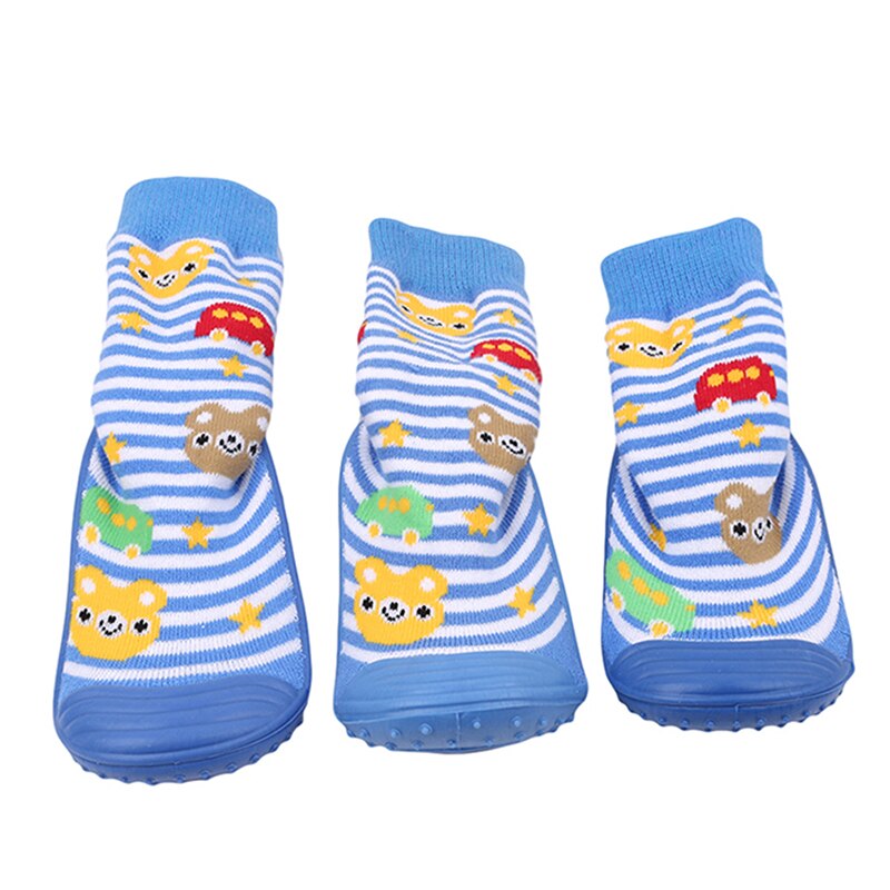 Calcetines antideslizantes para recién nacidos, con suelas de goma para niños, zapatos para niños pequeños, calcetines de algodón para primeros pasos para bebé, niño y niña