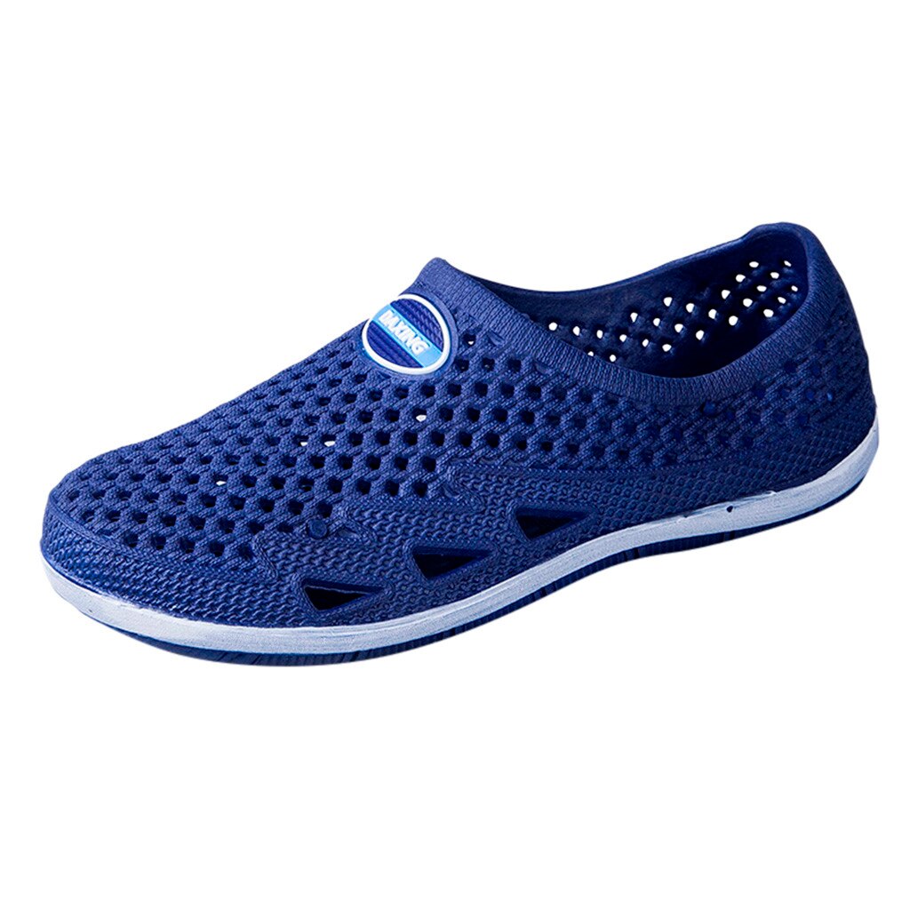 SAGACE Hole Shoes Men Casual Rubber Clogs For Men Sandals Summer Slides Swimming Beach Non-slip Breathable Hole Shoes: BU / 41