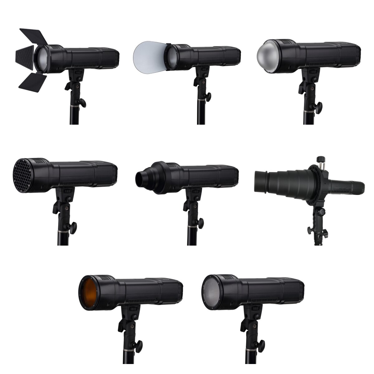 Conjunto de accesorios de repuesto para fotografía, kit para Godox AK-R1 H200R AD200 V1 magnético Visco 2, cabeza redonda, Flash