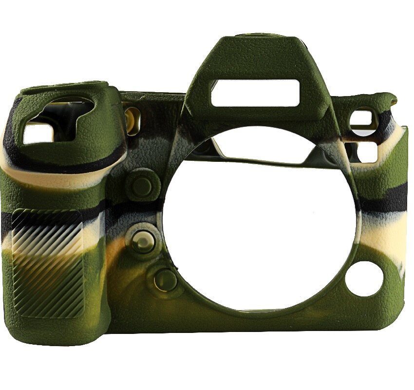 Voor Lumix DC-S1 S1R Siliconen Cover Voor Panasonic Lumix DC-S1R S1 Camera Cover Hoogwaardige Litchi Textuur Siliconen Camera Case: Camo