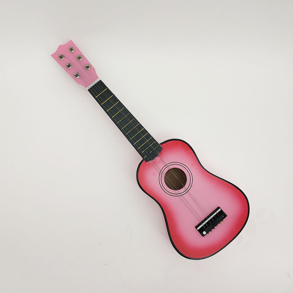 21- tommer lille guitar farve basswood lille guitar legetøj guitar børns guitar plukket strengeinstrumenter: Lyserød