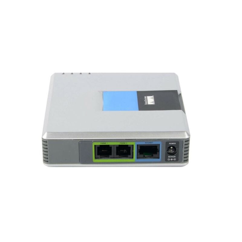 1Set VOIP Gateway 2 Poorten SIP V2 Protocol Internet Telefoon Voice Adapter met Netwerk Kabel voor Linksys PAP2T AU /EU/US/UK Plug