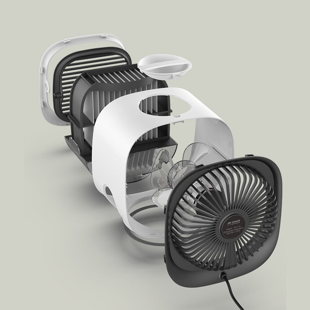 Mini ar condicionado portátil, ventilador refrigerador de ar usb desktop umidificador purificador verão ar ventilador resfriador com tanque de água para casa escritório