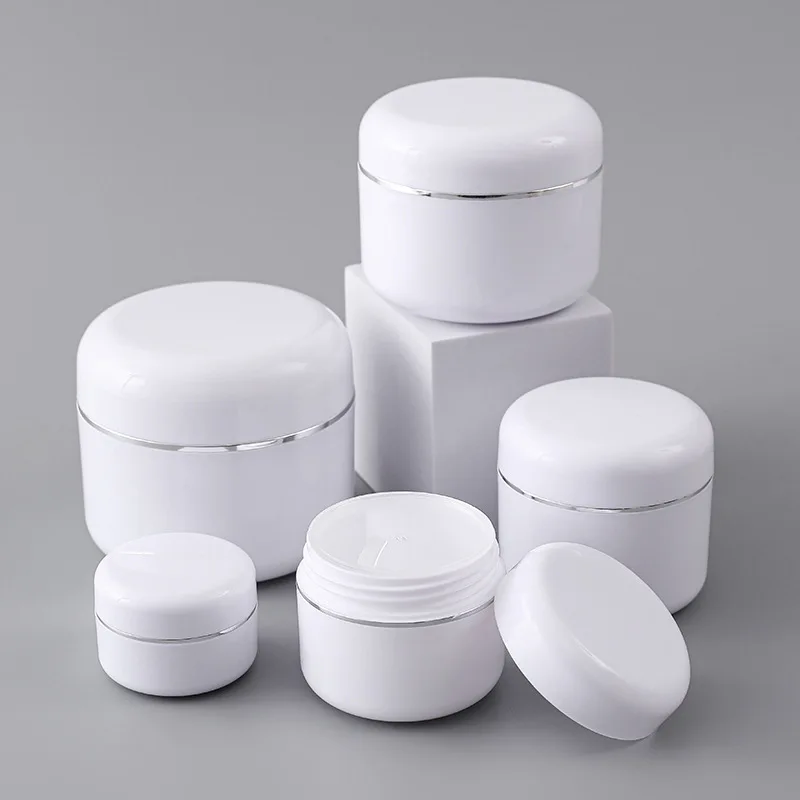 40 stuks/set potjes met deksels, plastic flesjes, crèmepotjes, cosmeticaverpakkingen, lipglossdoosjes, kleine potjes, lege navulbare gelblikjes: Lichtgrijs / 40ml