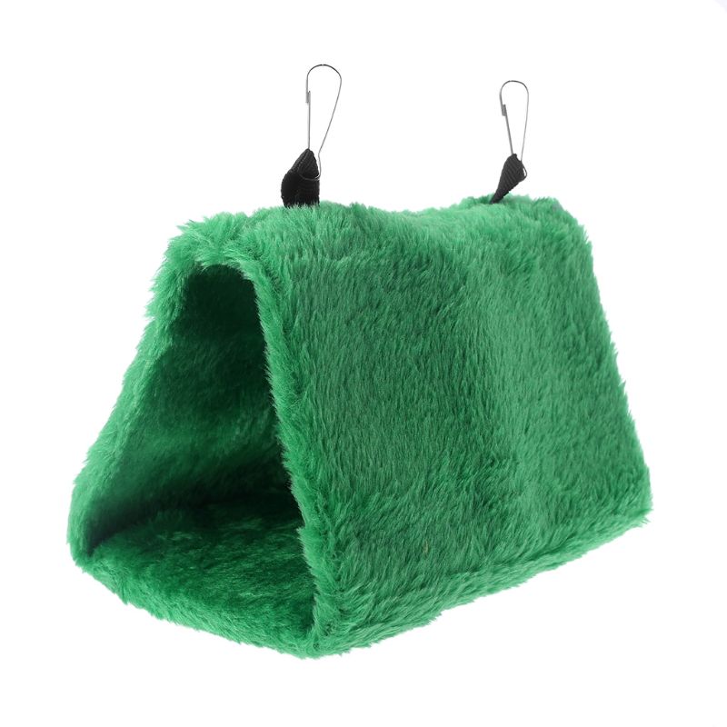 OOTDTY Zachte Pluche Vogel Papegaai Hangmat Warme Opknoping Bed Voor Pet Cave Kooi Hut Tent Speelgoed Huis: green / M