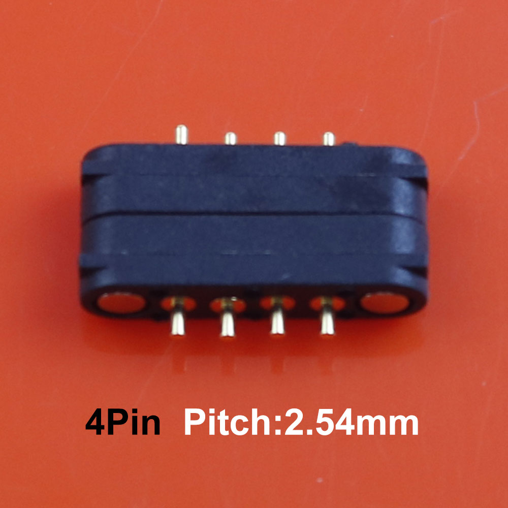 JCD 1Pair Waterproof Magnetic Pogo Pin Connector 2 3 4 5 Pin Male Female Spring Loaded 2A 36V DC Power Socket Charge Probe: WHITE