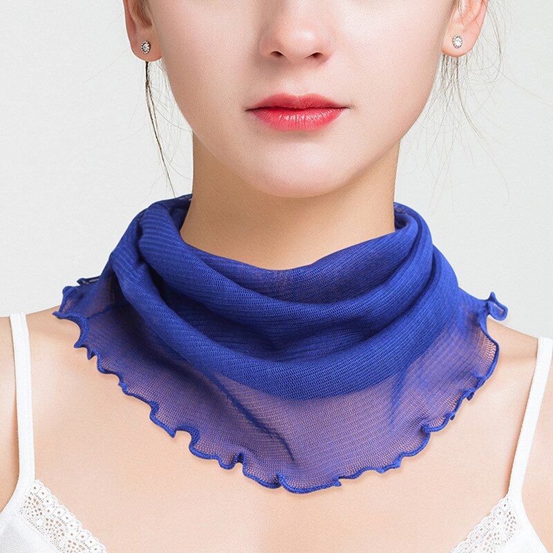 Verano de las mujeres bufanda delgada chales y boleros lady sólido hijab femenino estolas de cachemir largo pashmina pañuelo rojo: Azul