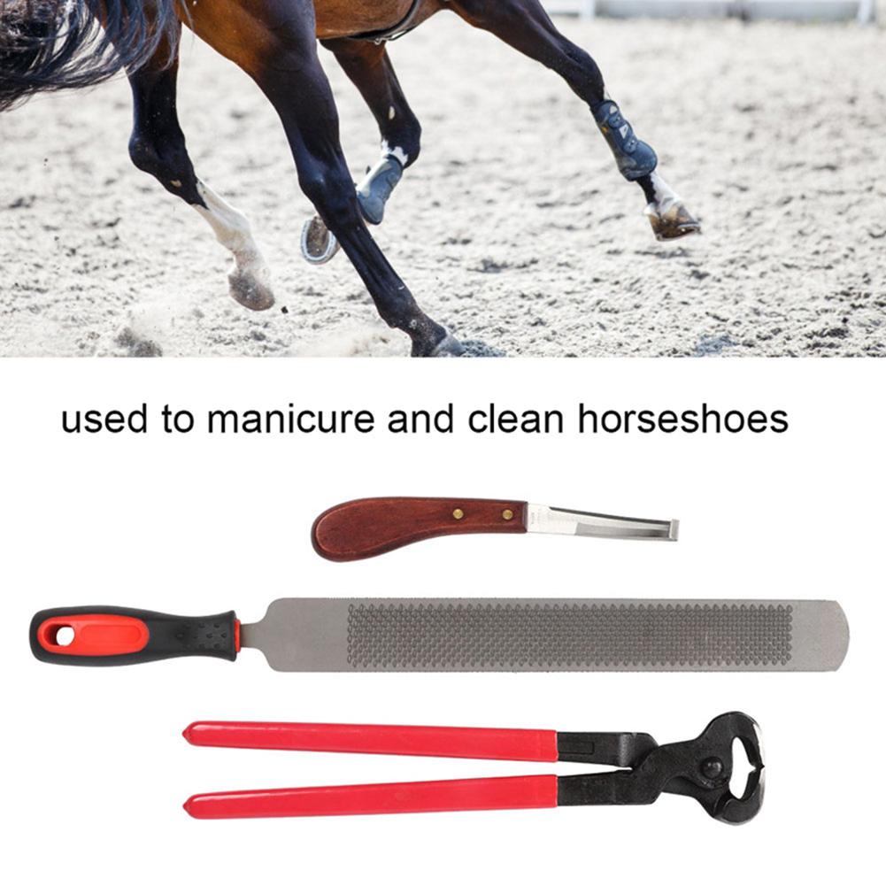 4 stk / sæt holdbar høj styrke hest hov nipper tænger metal saks fræser trimning rengøringsværktøj heste plejeprodukter
